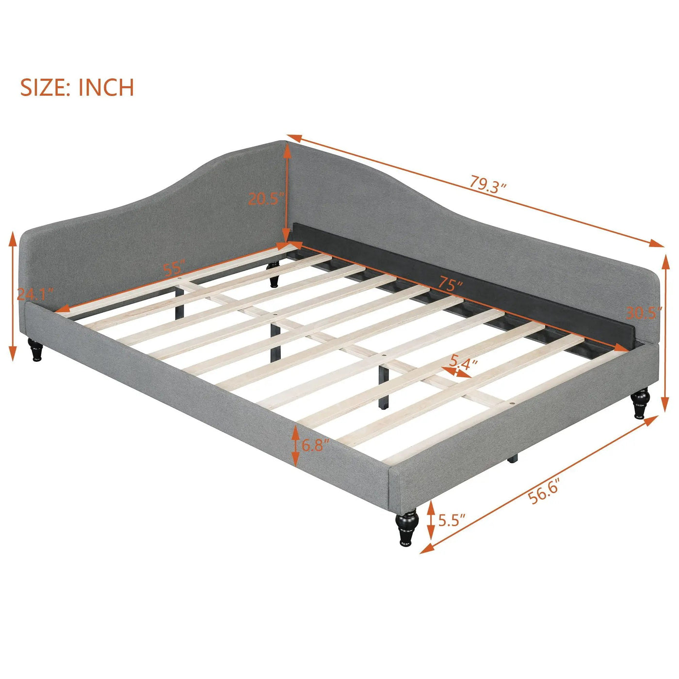 Modern L Shaped Daybed With Legs by Unique Piece Furniture