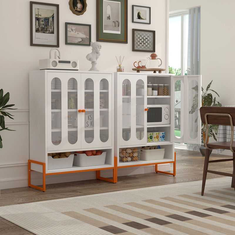 Modern Metal Shoe Cabinet With DoublebSided Doors And Adjustable Partitions by HouseOfZazla
