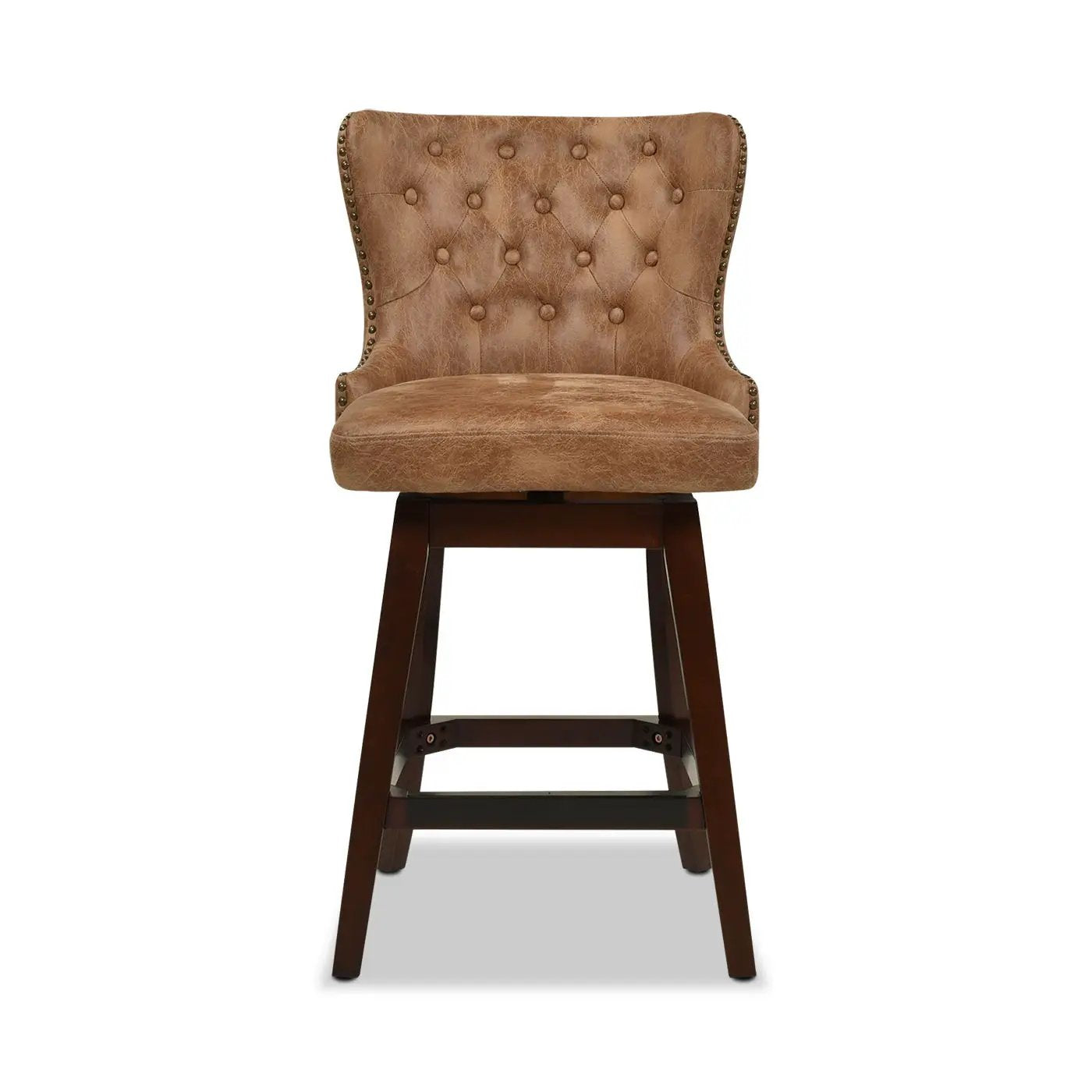 Holmes - Tufted High Back 360 Swivel Counter Height Barstool by HouseOfZazla