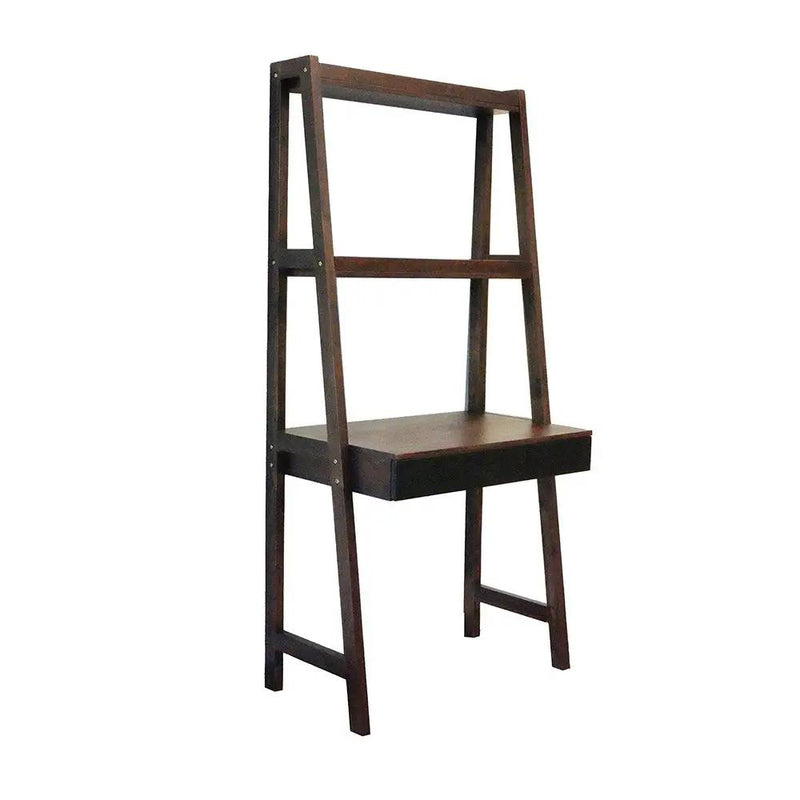 Ladder Desk, Ladder Style Display Shelf - Natural Wood / Brown by HouseOfZazla