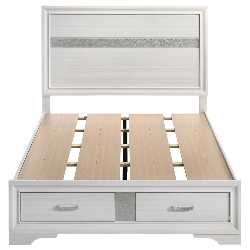 Miranda 51-inch Wood Full Storage Panel Bed White by Unique Piece Furniture