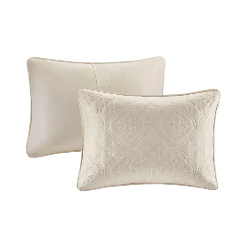 3 Piece Reversible Bedspread Set Cream King/Cal King by HouseOfZazla