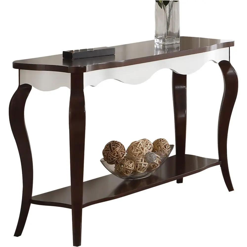 Mathias - Sofa Table - White & Walnut by Unique Piece Furniture