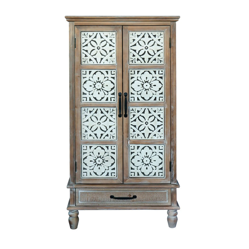 55.12'' Tall Tower Storage Cabinet - Rustic Wood Sideboard by HouseOfZazla