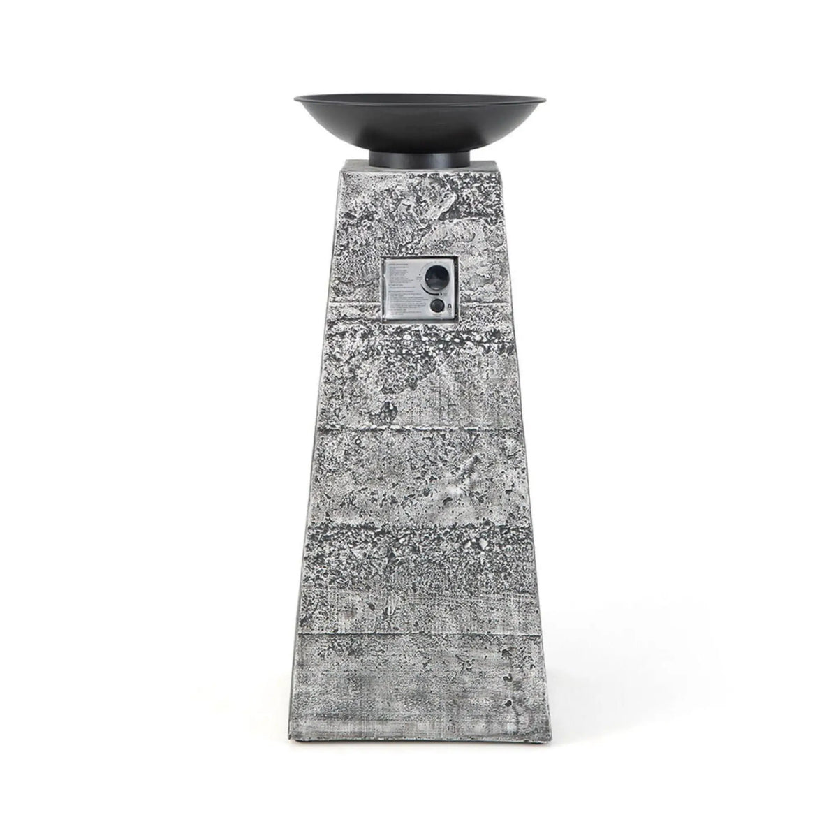 48-Inch Large Outdoor Propane Fire Bowl Column With Cover & Lava Rocks (SAK70938) by SAKSBY WHOLESALE