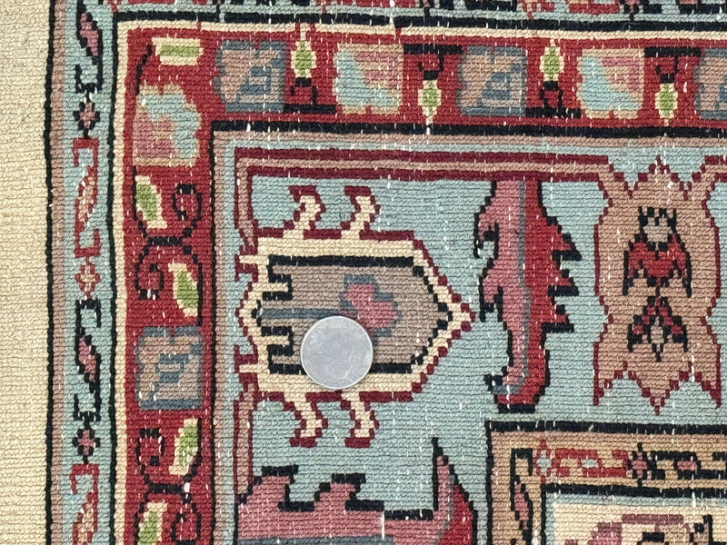 Turkish Kazak Rug 6x9, Geometric Medallions by Jewel Rugs