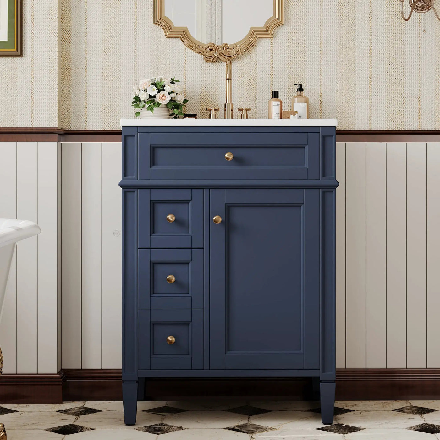 24'' Bathroom Vanity with Top Sink and Storage Cabinet by HouseOfZazla