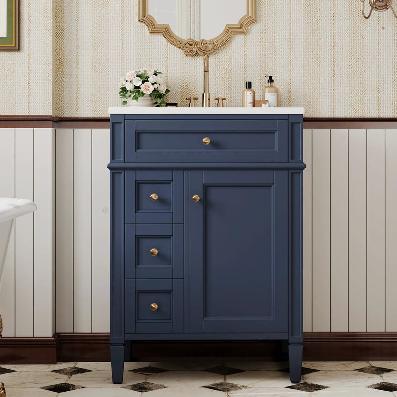 24'' Bathroom Vanity with Top Sink and Storage Cabinet by HouseOfZazla