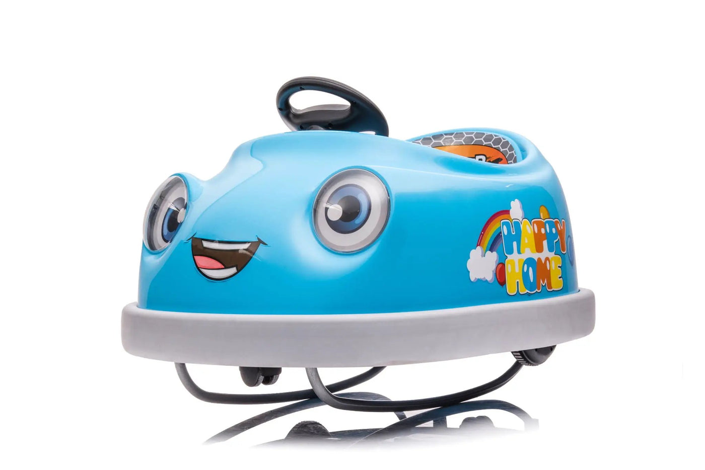 Bumper Car For Kids, 12V Dual Drive 1-6 Years Old Children's Electric Car With Pushrod Dinner Plate USB Bt Music Rocking Horse Mode Anti-Collision Bumper Ride On Car by HouseOfZazla