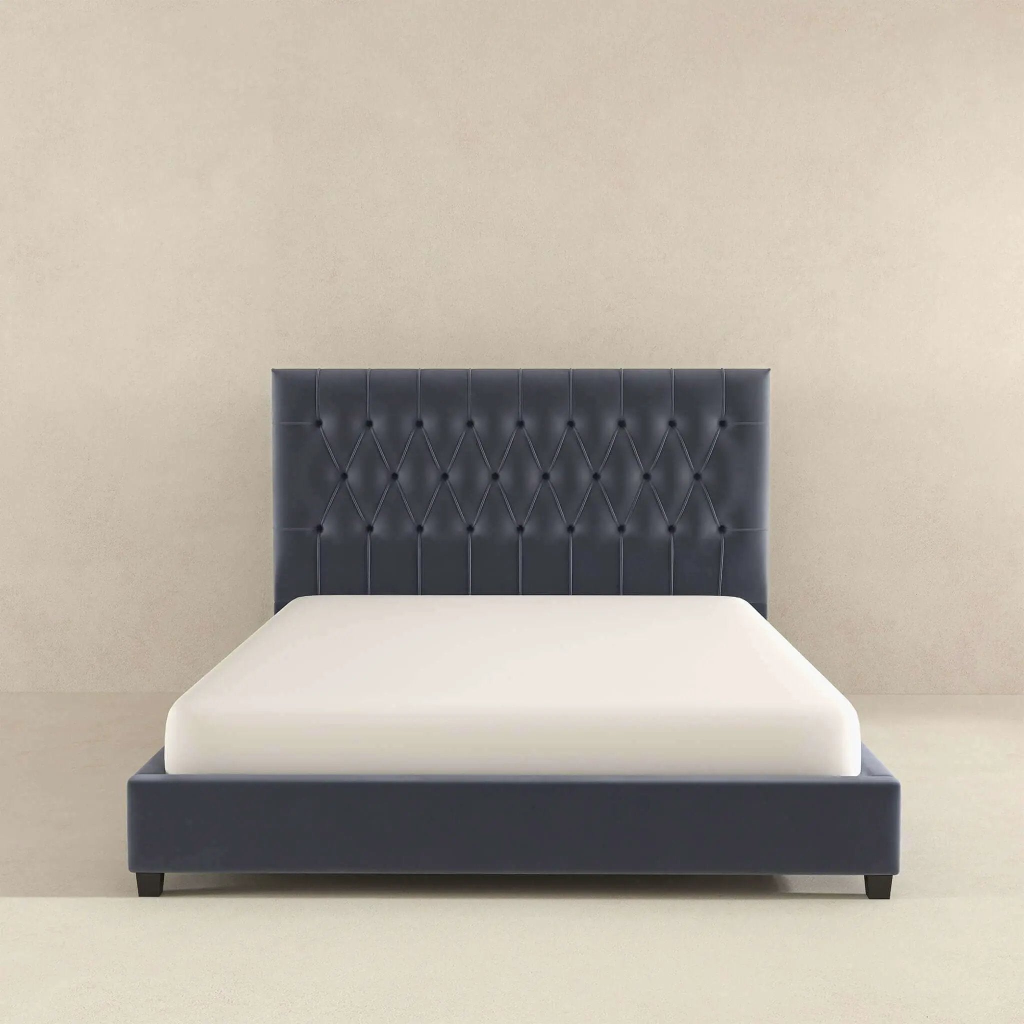 Donald - Mid-Century Modern Upholstered Platform Bed by HouseOfZazla