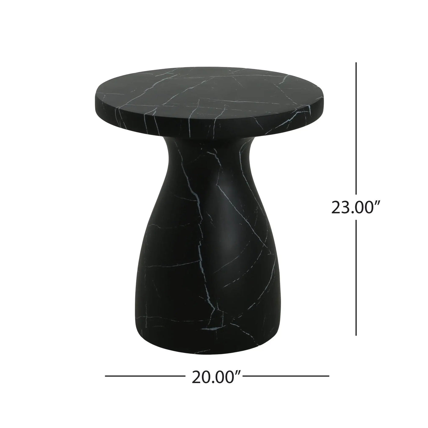 Outdoor / Indoor Travertine Side Table Lightweight by HouseOfZazla
