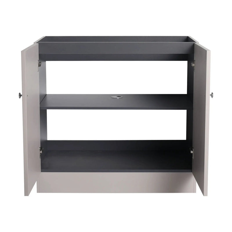 Modern Freestanding Bathroom Vanity With Soft Close Cabinet Doors by HouseOfZazla
