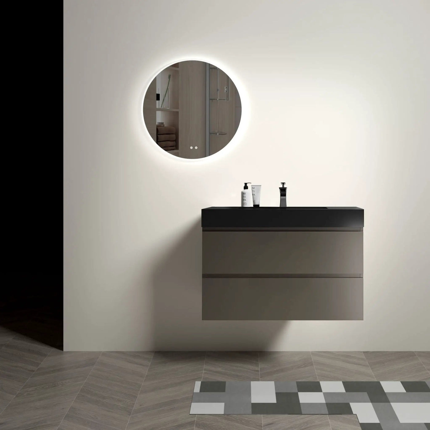 Alice - Bathroom Vanity With Sink, Wall Mounted, Floating by Unique Piece Furniture