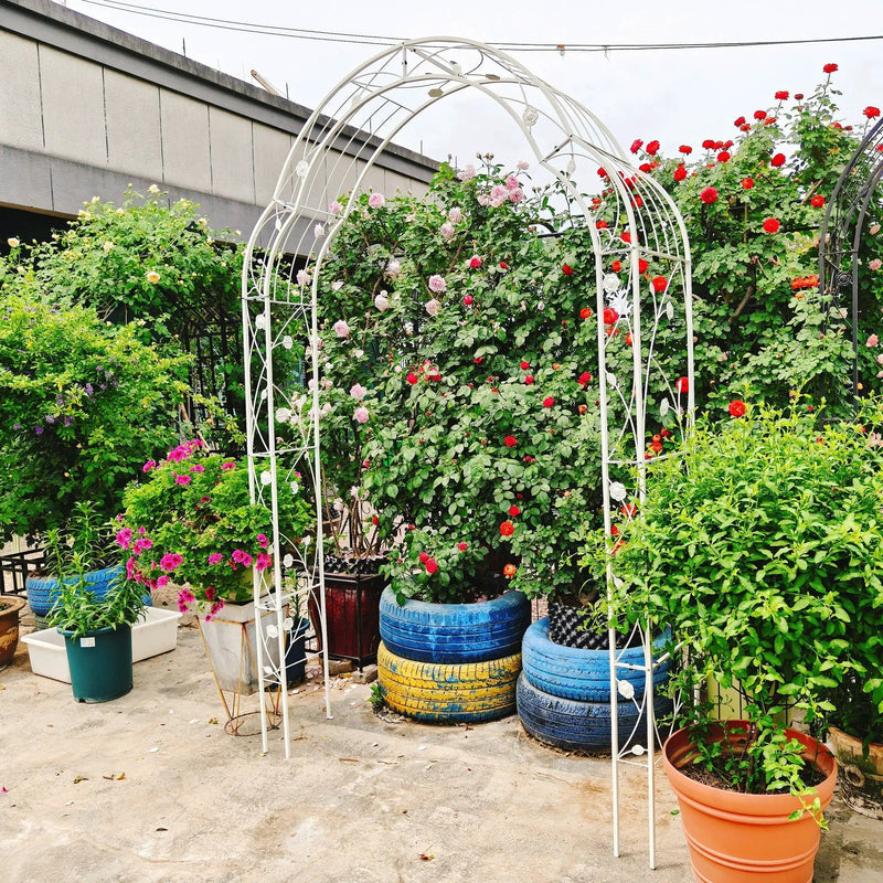 Metal Garden Arch Assemble Freely With 8 Styles Garden Arbor Trellis Climbing Plants Support Rose Arch by Unique Piece Furniture