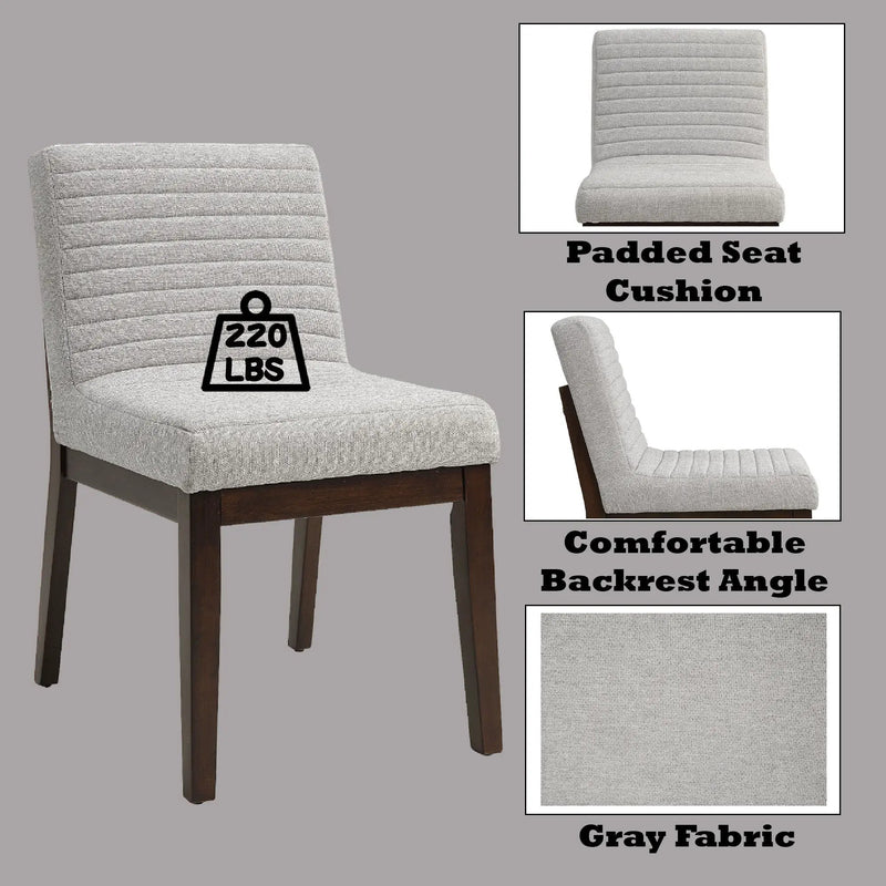 Edwyn - Linen Side Chair (Set of 2) - Gray by Unique Piece Furniture