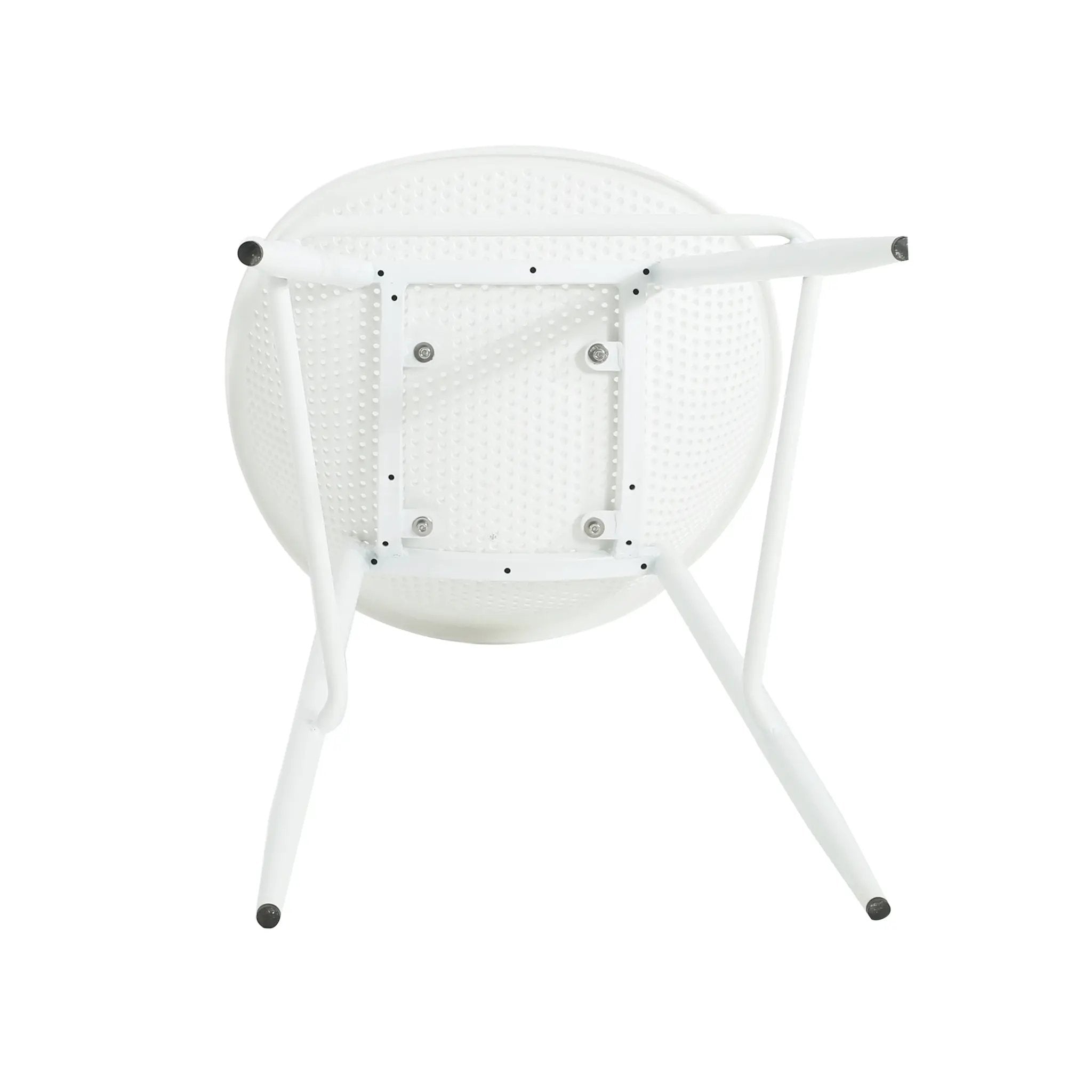Modern Gable Outdoor Barstool Set of 2 in White by HouseOfZazla