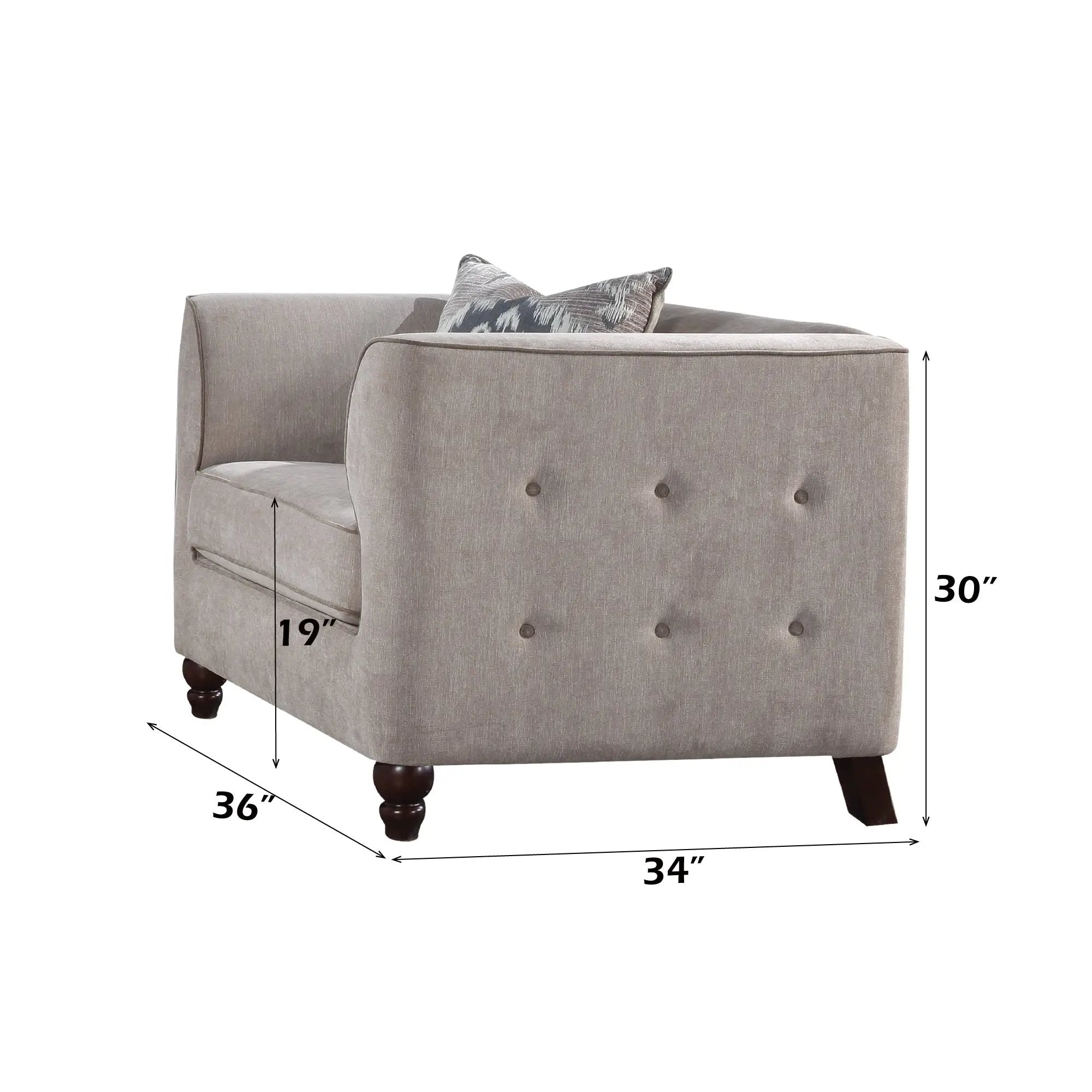 Cyndi Tan Velvet Accent Chair by HouseOfZazla