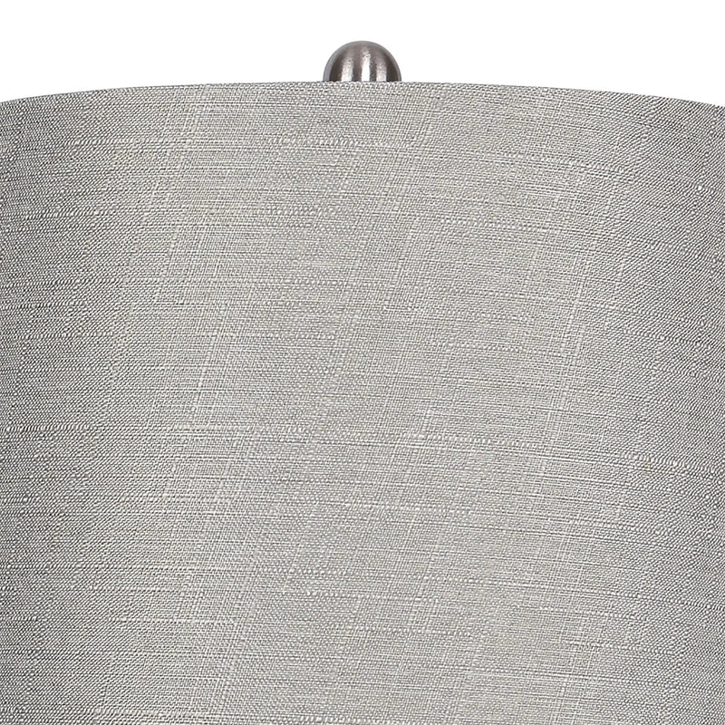 Ashland - Contemporary Table Lamp (Set of 2) - Nickel / Light Gray by HouseOfZazla