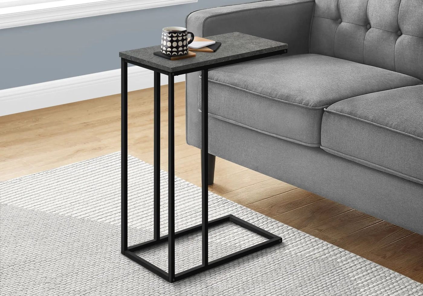 Accent Table, C - Shaped, Space-Saving Functionality by Unique Piece Furniture