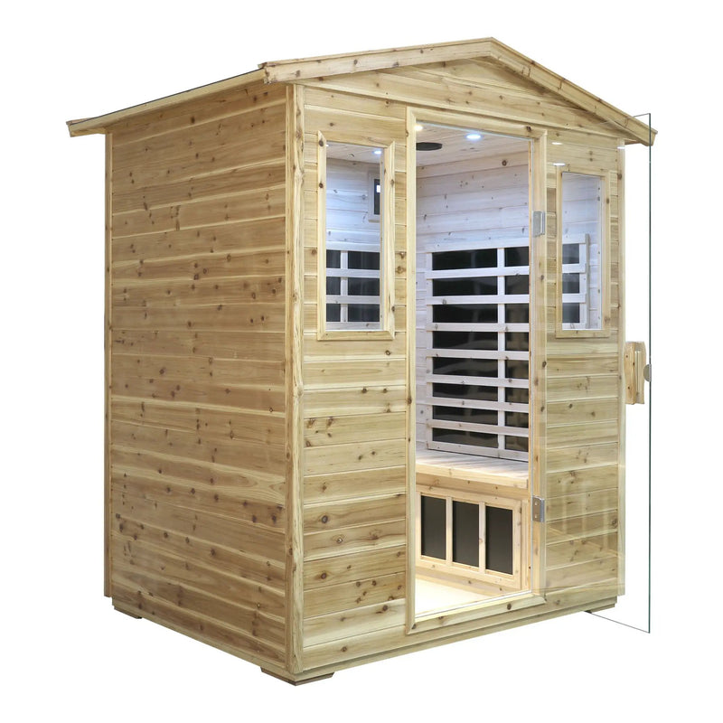 Four person Far-infrared Old fir outdoor sauna room by HouseOfZazla