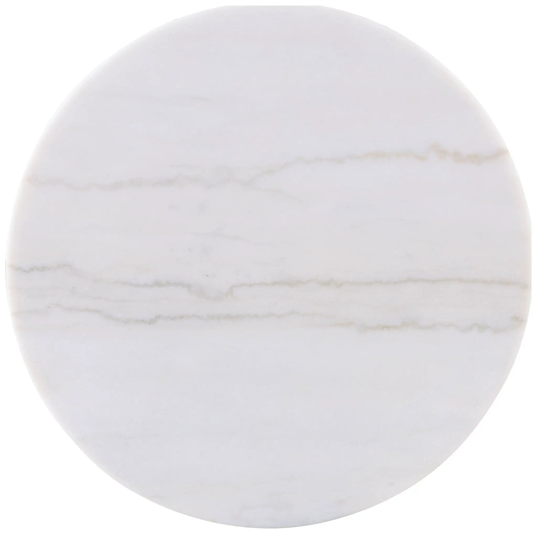 Jason Round White Marble Top Coffee Table Greige by Unique Piece Furniture