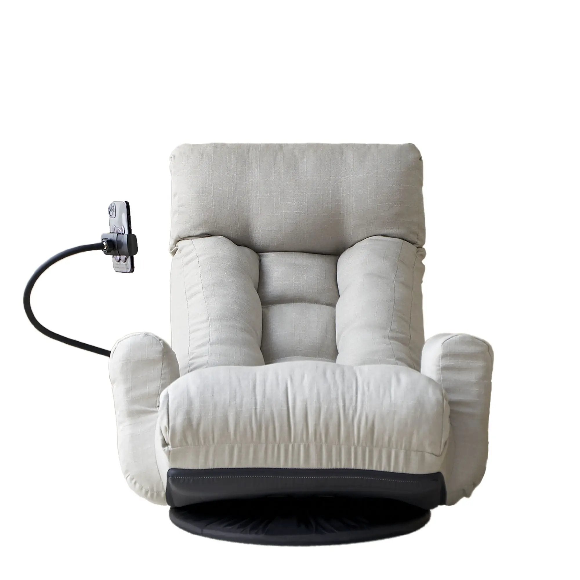Adjustable Swivel Lounge Chair With 360 Degree Rotating Seat And Headrest Support by Unique Piece Furniture