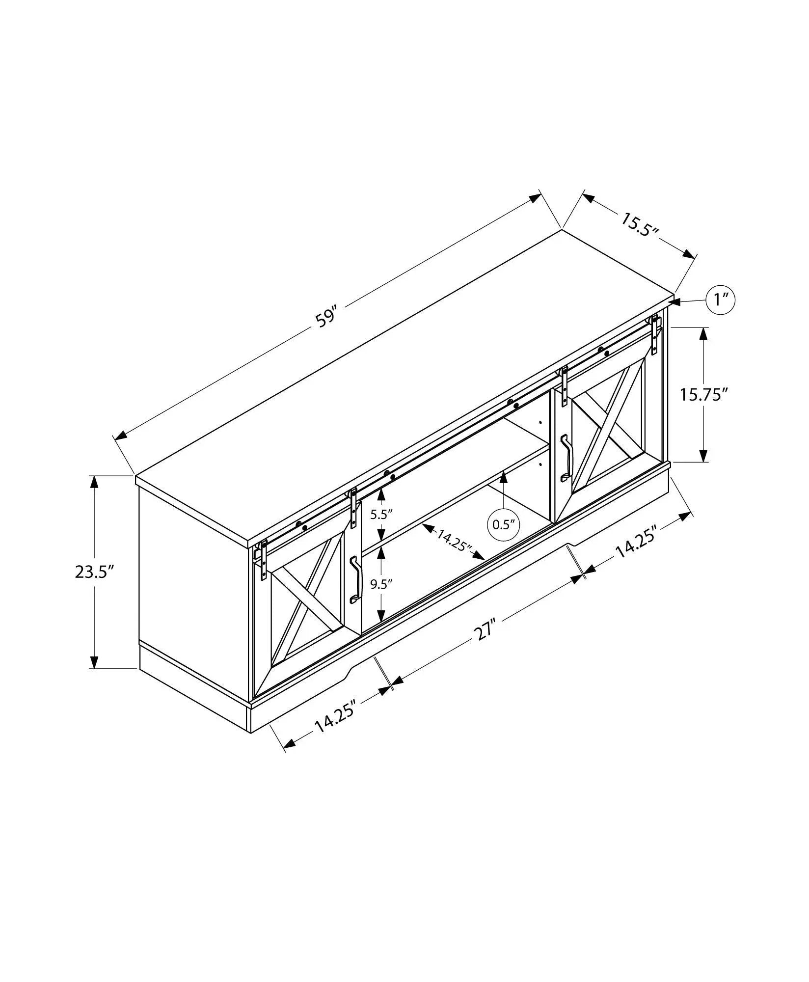 TV Stand, Console Media Entertainment Center, Storage Cabinet, Transitional by Unique Piece Furniture