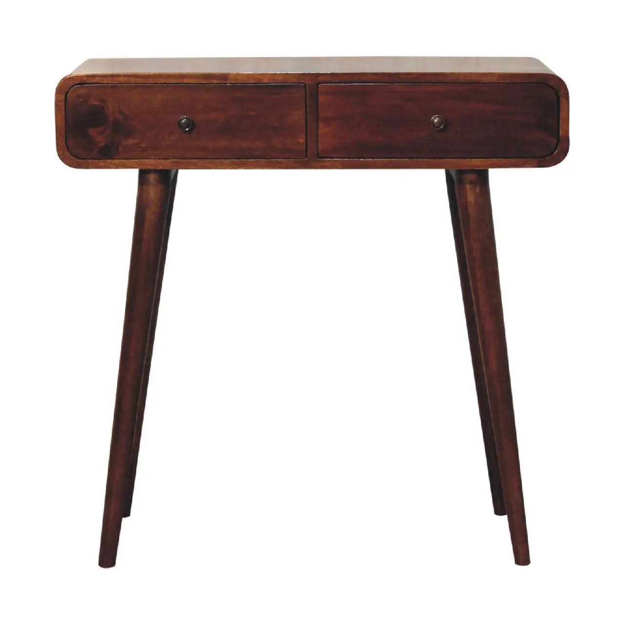 Curved Hallway Table - Chestnut by HouseOfZazla