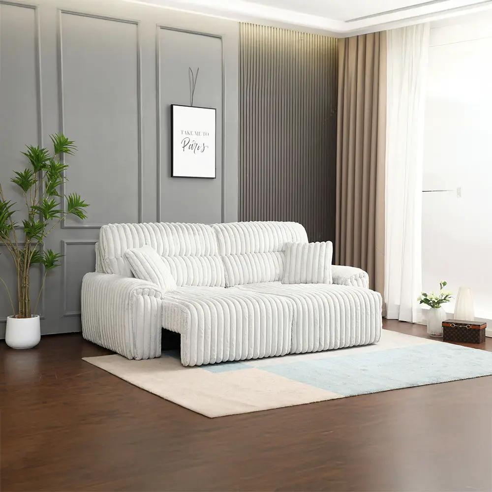 Jaya - Power Motion Sofa With Sleeper & USB Port - Mondo Gray Corduroy by Unique Piece Furniture