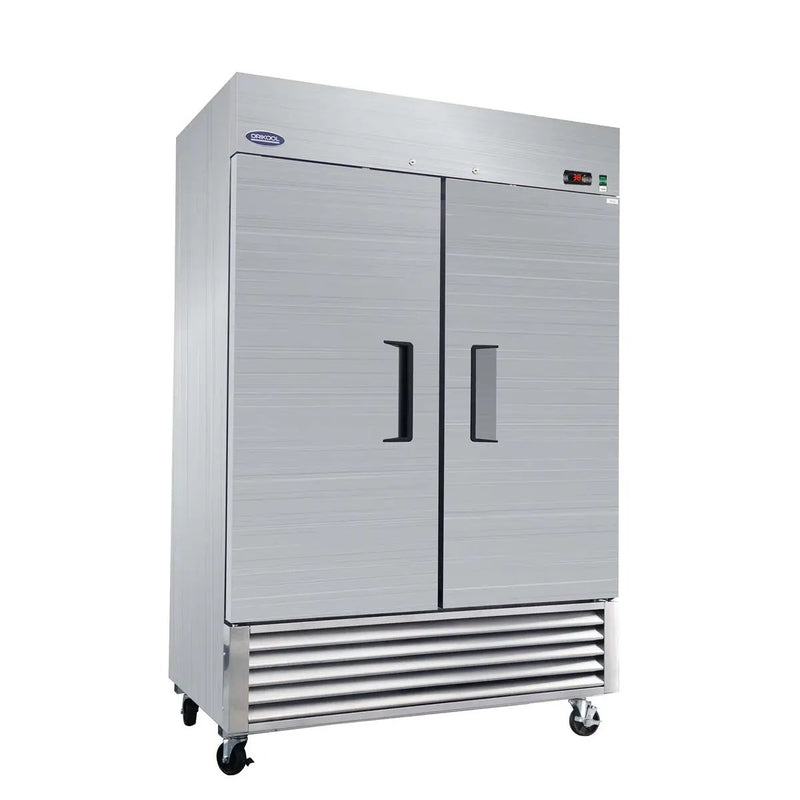 54" Commercial Refrigerator 49 Cu.Ft With 2 Solid Door Reach-In Refrigerators Stainless Steel Etl Approved Upright Fridge Storage - Silver by HouseOfZazla