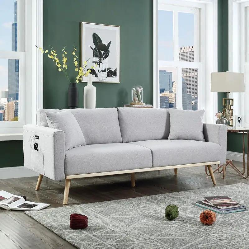 Easton - Fabric Sofa With USB Charging Ports Pockets And Pillows by Unique Piece Furniture