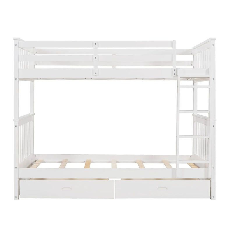 Bunk Bed With Ladders And 2 Storage Drawers by Unique Piece Furniture