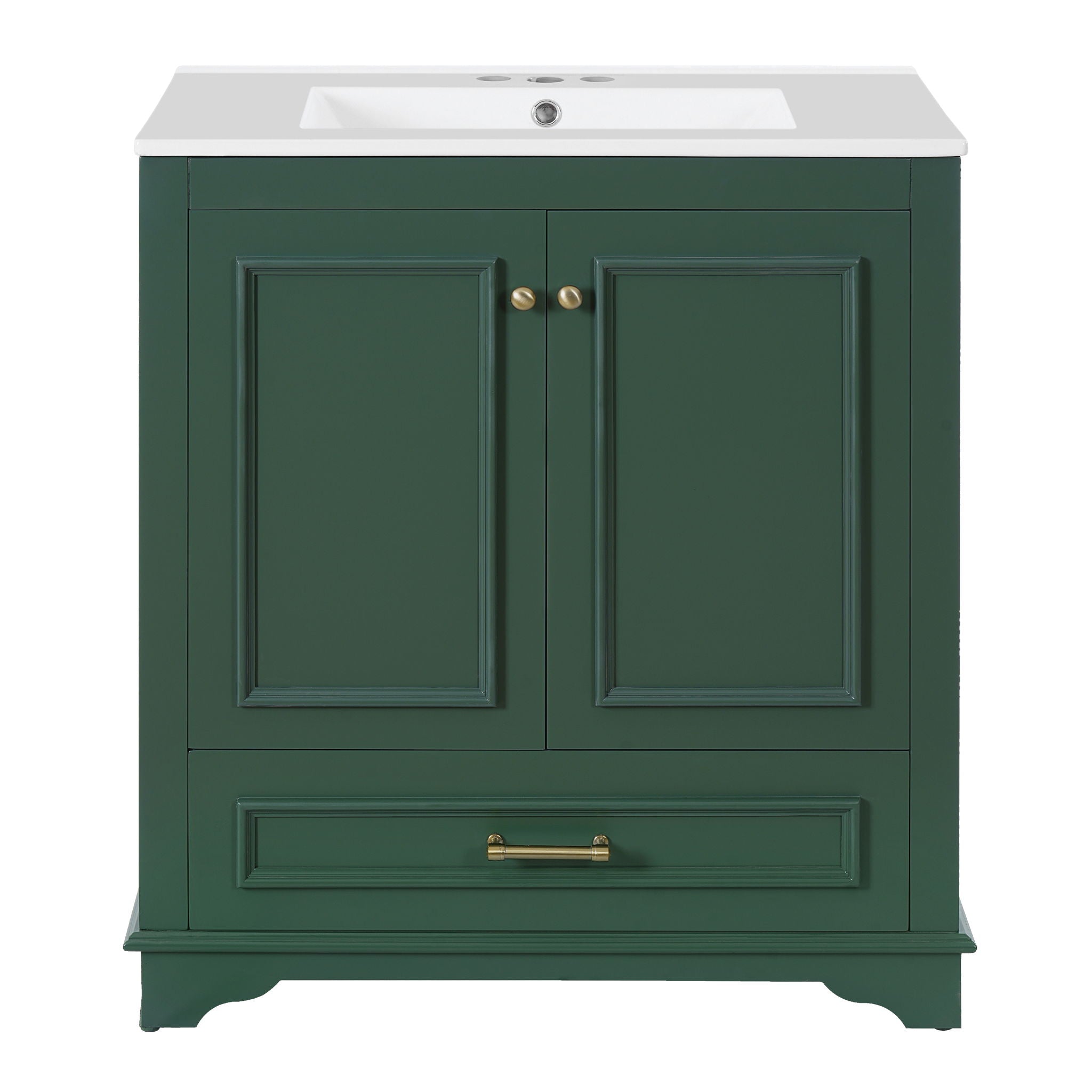 Bathroom Vanity With Sink, Cabinet & 2 Soft Closing Doors & Adjustable Shelf