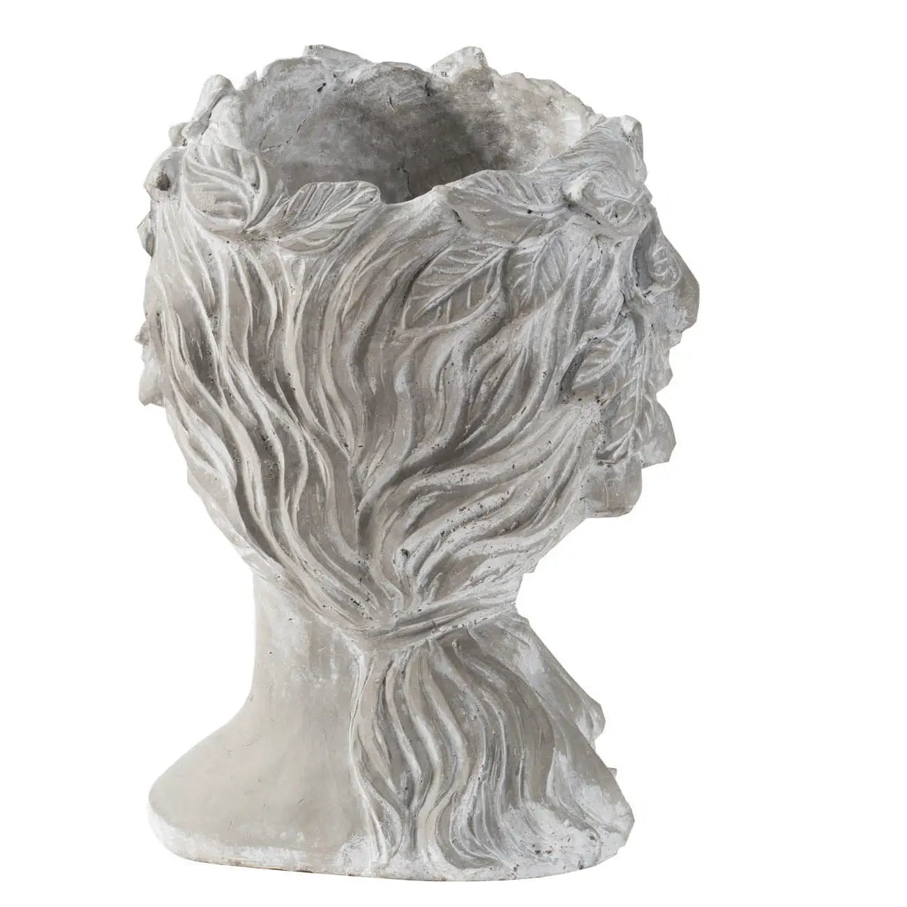 Cement Bust Wall Planter Indoor Outdoor Home Garden Decor, 8 - Gray by Unique Piece Furniture