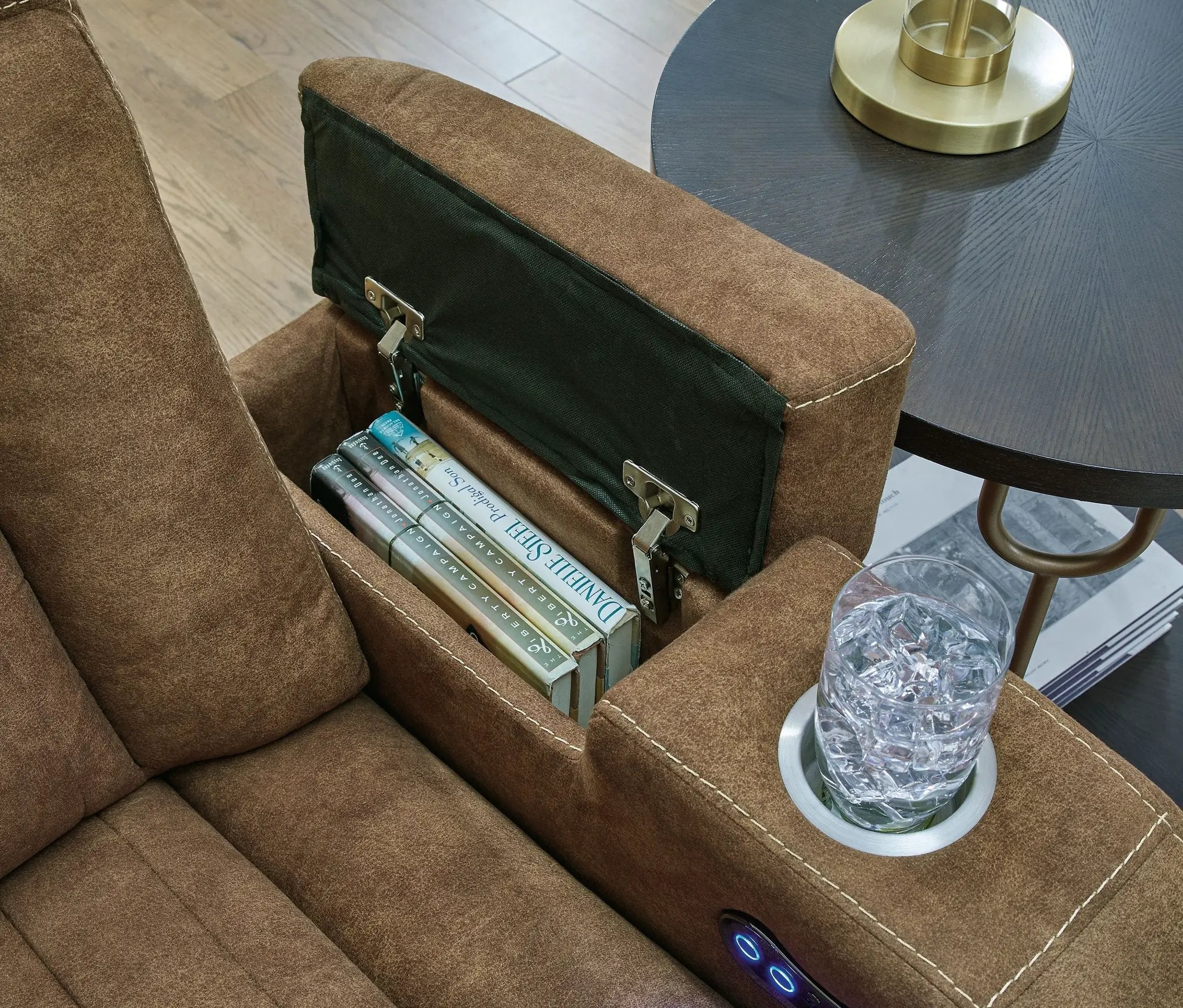 Wolfridge - Power Recliner/Adj Headrest - Brindle by Unique Piece Furniture