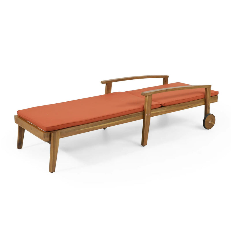 Jason Chaise Lounge Adjustable Acacia Wood Outdoor Furniture by HouseOfZazla