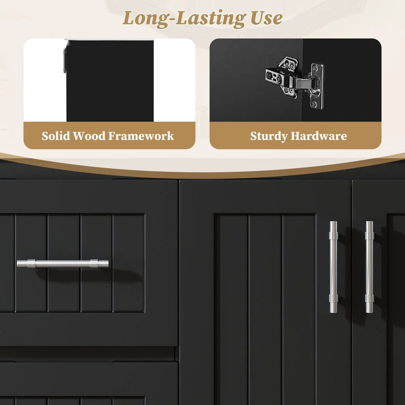 Wall Mounted Bathroom Vanity & Sink, 2 Drawers