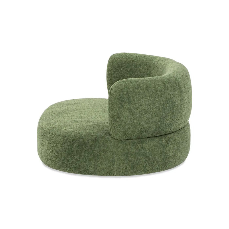 Shep 36' Curved Dog Sofa Bed Medium Moss Green Fleeced Teddy by HouseOfZazla