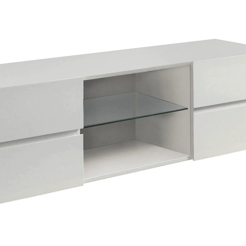 Glossy 4 Drawer TV Console - White by HouseOfZazla