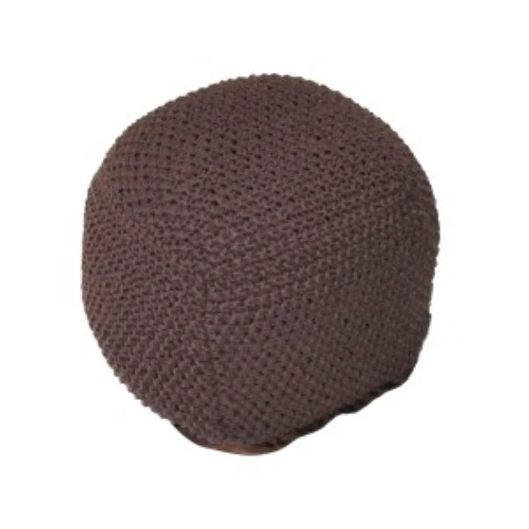 Semi Rounded Pouf, Cable Knitted, Perfect Seating by Unique Piece Furniture