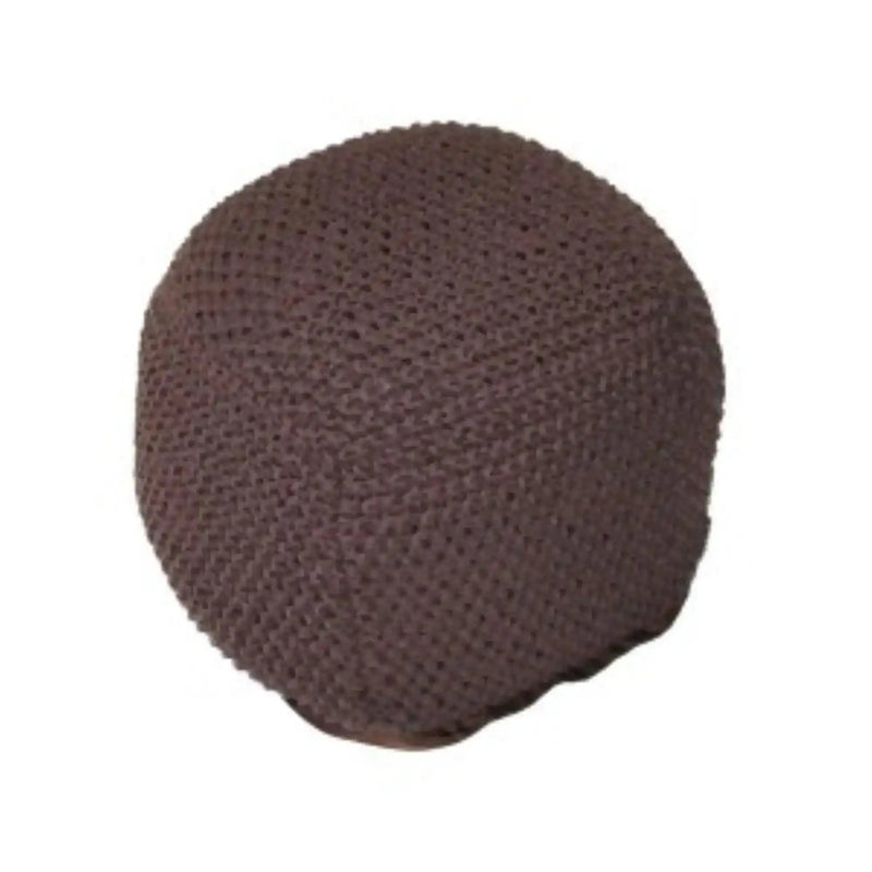 Semi Rounded Pouf Cable Knitted Perfect Seating by HouseOfZazla