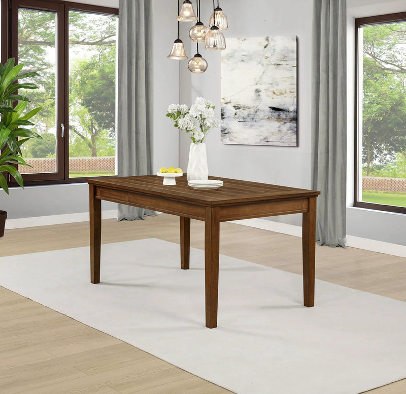 Atwood Rectangular Wood Dining Table Warm Brown by Unique Piece Furniture