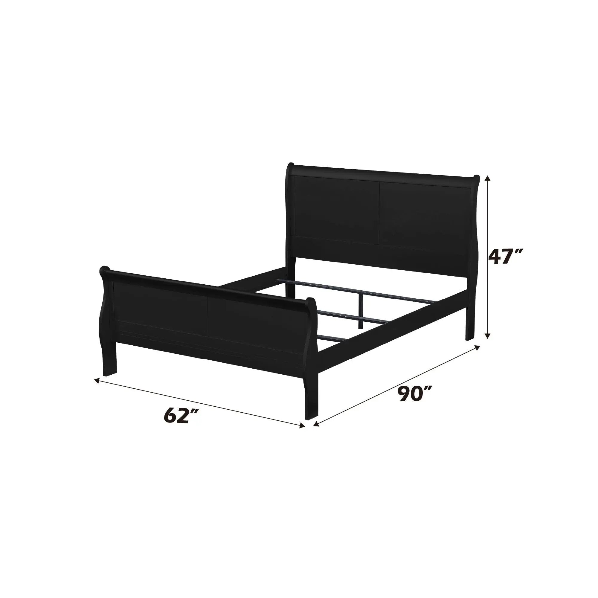 Louis Philippe Sleigh Style Bed by HouseOfZazla