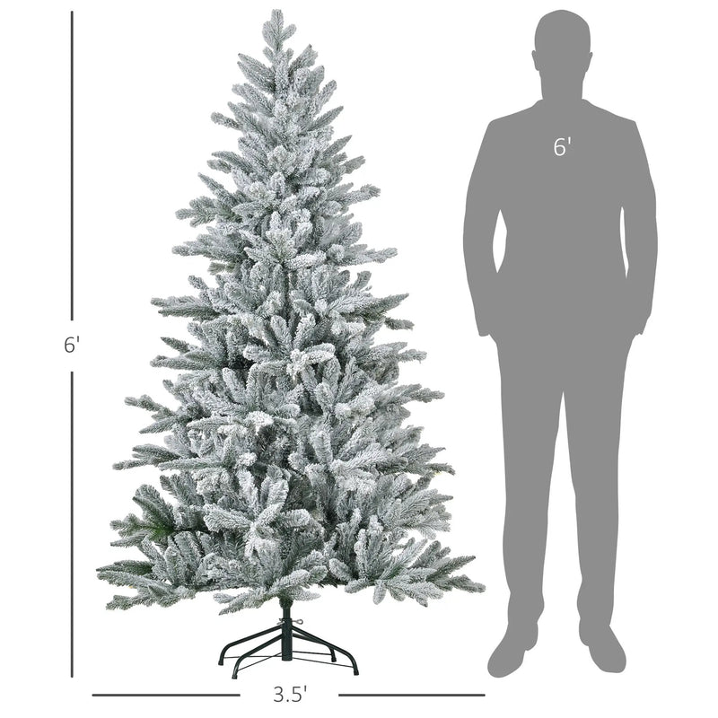 Snowy Artificial Christmas Tree with Easy Assembly by HouseOfZazla