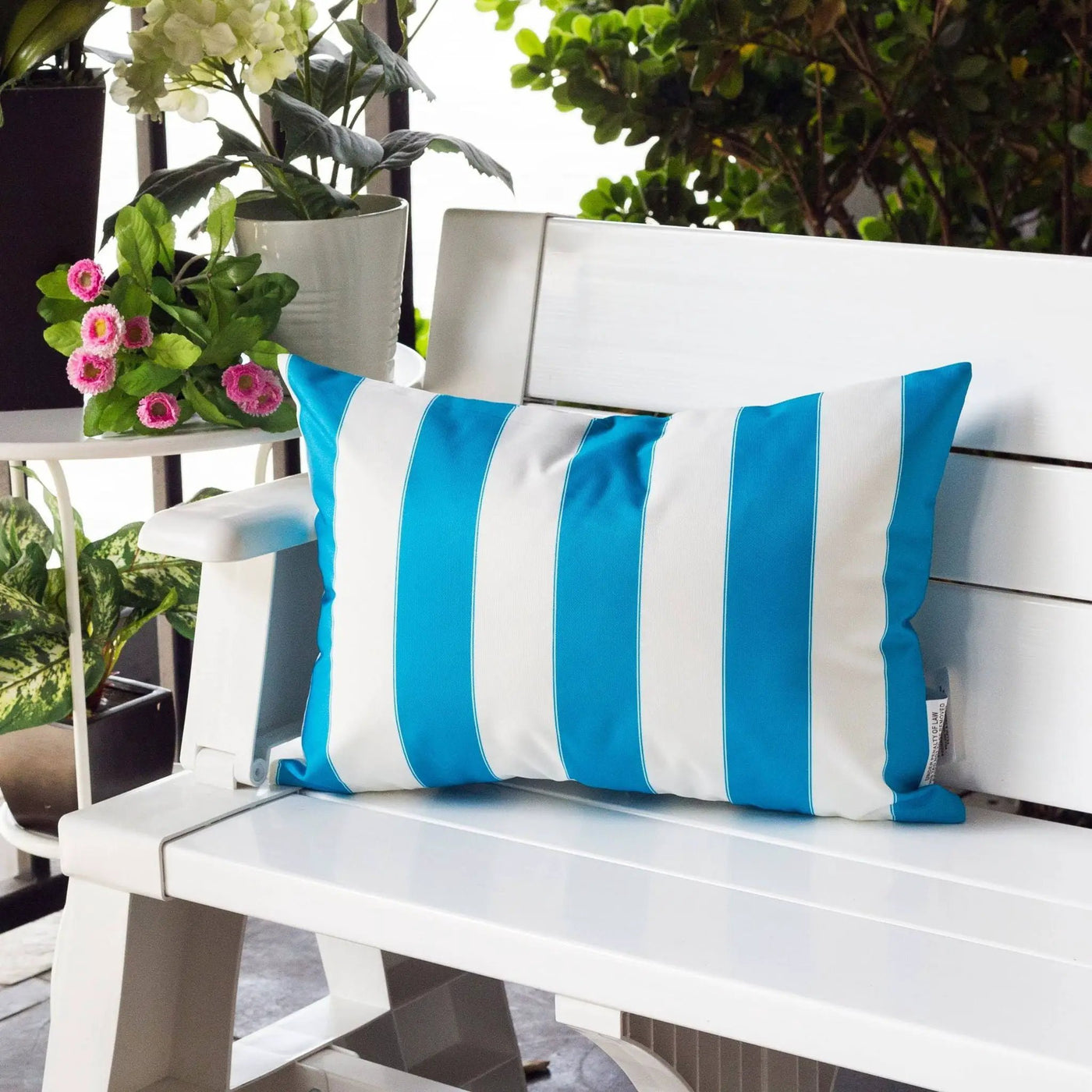 Horizon Stripe Pillow Outdoor & Indoor by Unique Piece Furniture