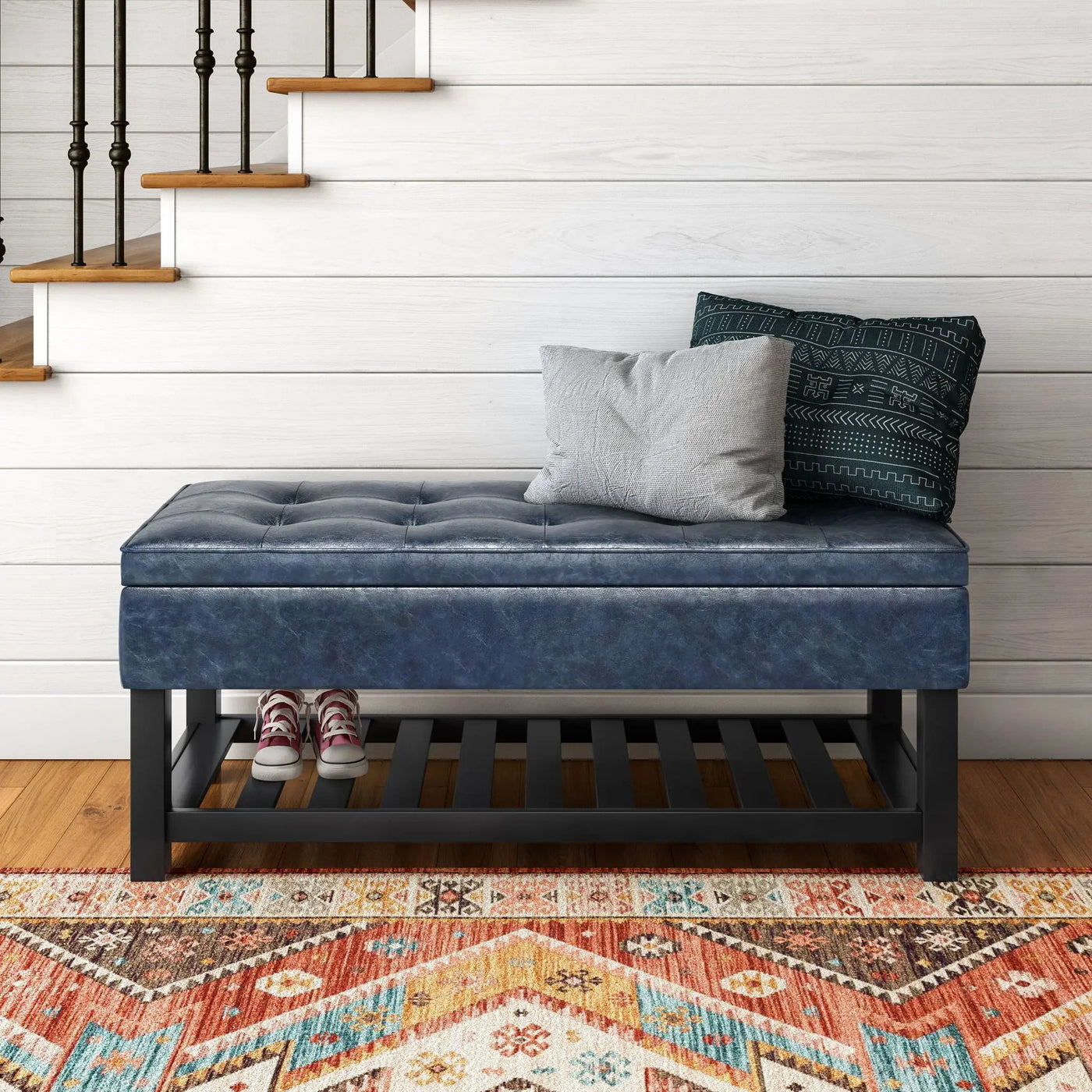 Cosmopolitan - Storage Ottoman Bench With Open Bottom by HouseOfZazla