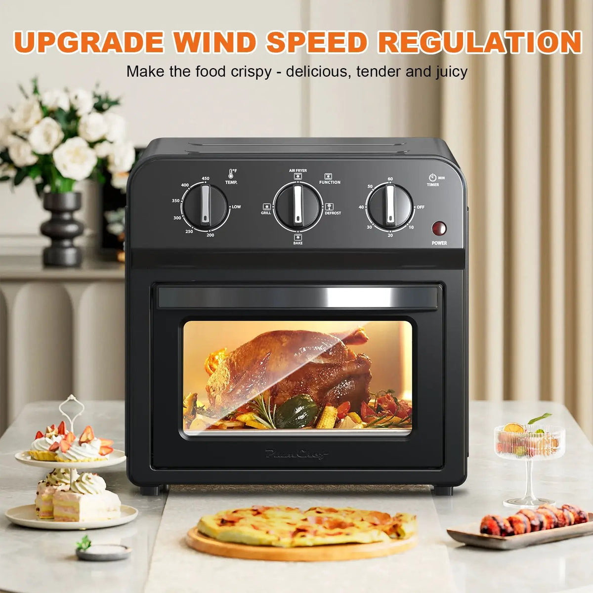 Family Size Air Fryer Toaster Oven Combo, 13QT by HouseOfZazla