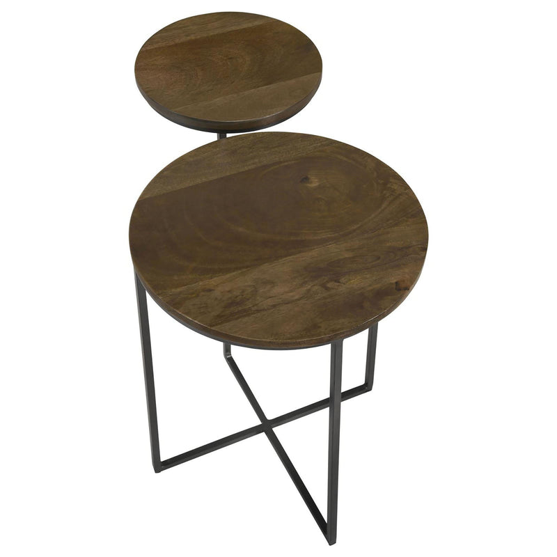 2 Tier Accent Table - Brown by HouseOfZazla