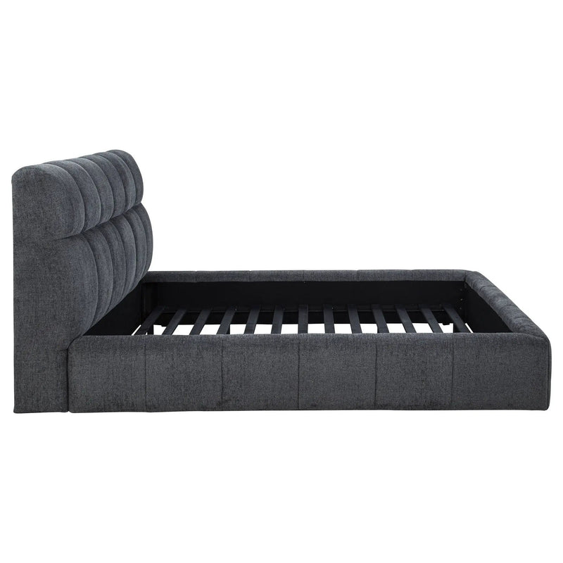 Nollet 48-inch Upholstered Eastern King Platform Bed Grey by Unique Piece Furniture