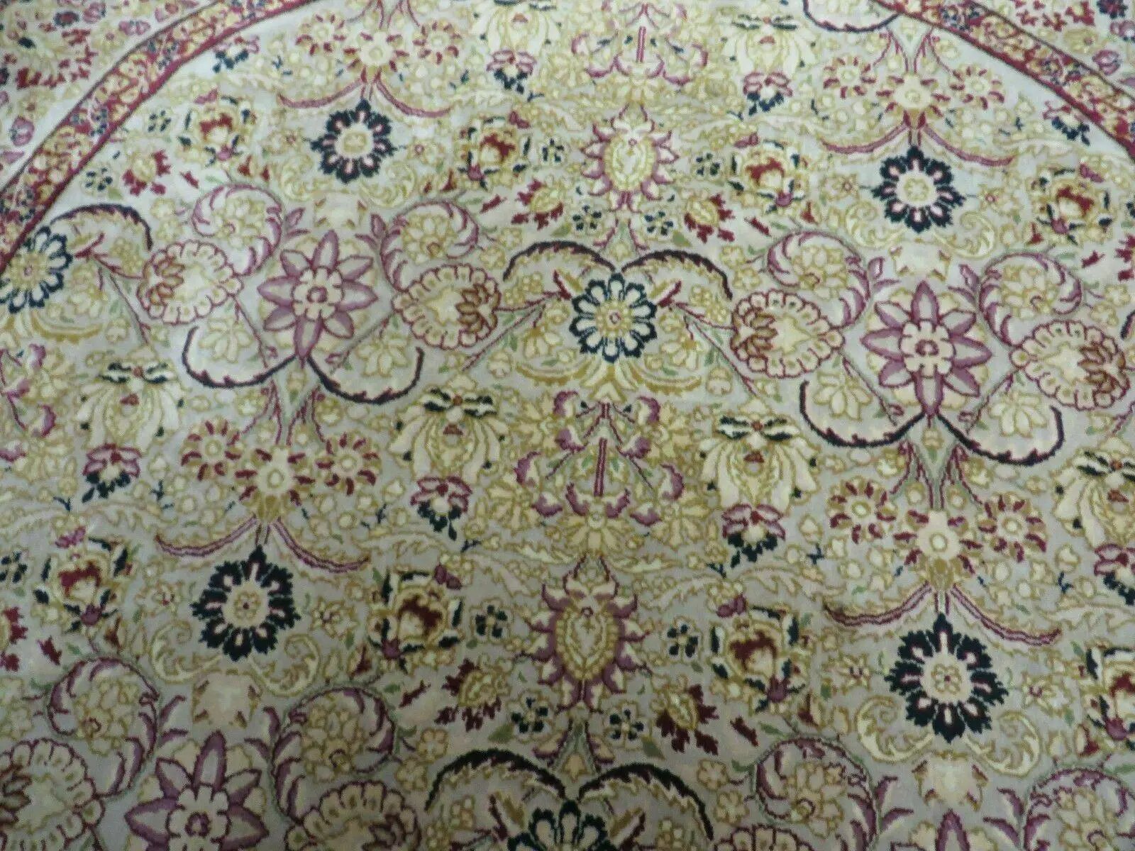6' Handmade Fine Indian Wool Rug Carpet Round Silk Accent Beauty by Jewel Rugs